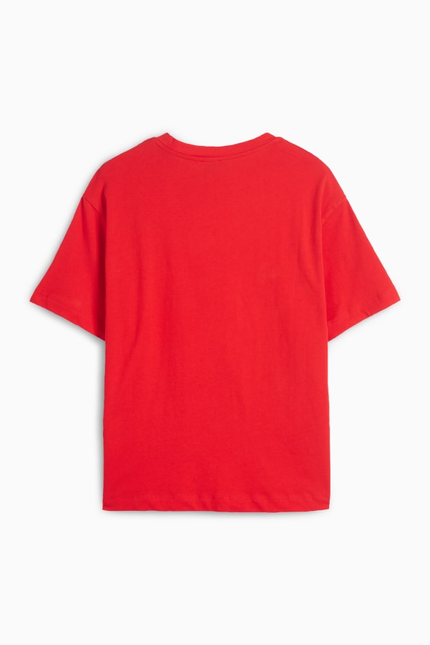 Damen - T-Shirt - Relaxed Fit - rot