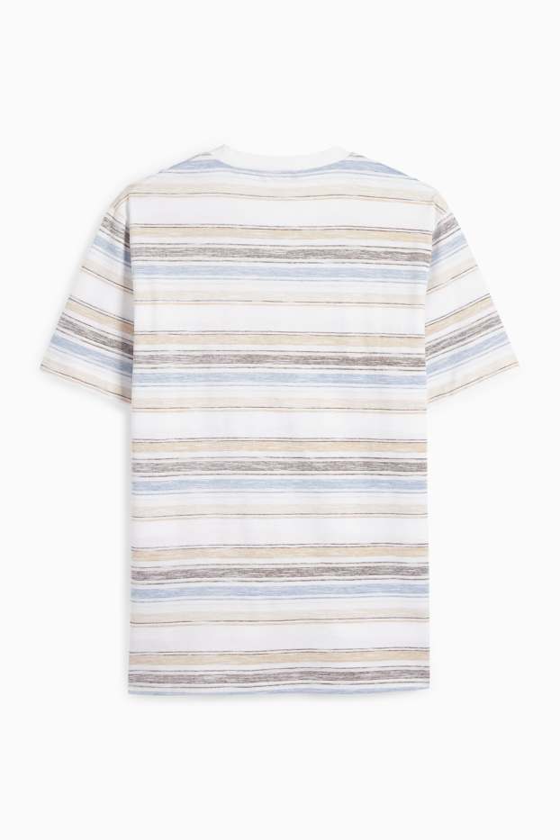 Home - Samarreta de mànigues curtes - regular fit - de ratlles - blanc