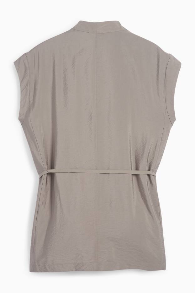 Mujer - Chaleco - relaxed fit - gris