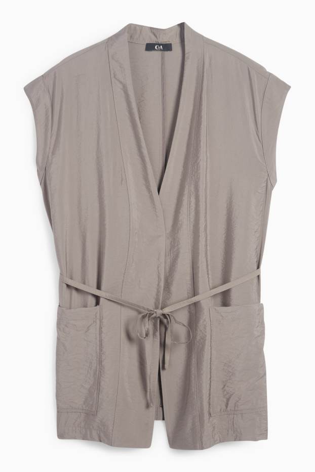 Mujer - Chaleco - relaxed fit - gris
