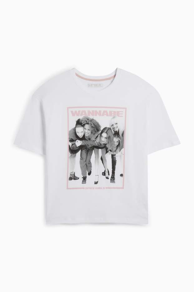 Femei - Tricou - supradimensionat - Spice Girls - alb