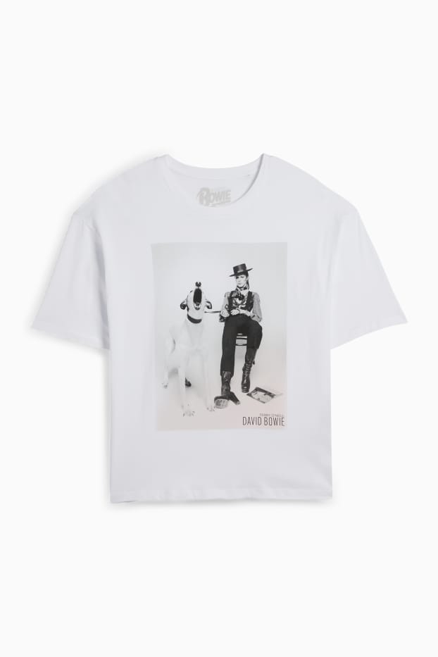 Femei - Tricou - supradimensionat - David Bowie - alb