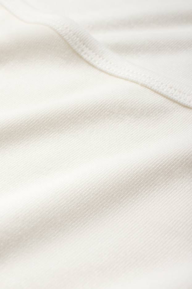 Femei - Tricou crop - alb