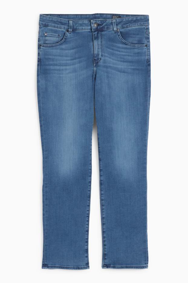 Femmes - Straight jean - mid waist - jean bleu foncé