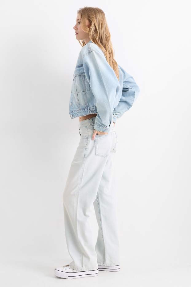 Dámské - Baggy jeans - mid waist - džíny - světle modré