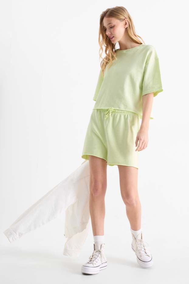 Damen - Sweat-Shorts - hellgrün