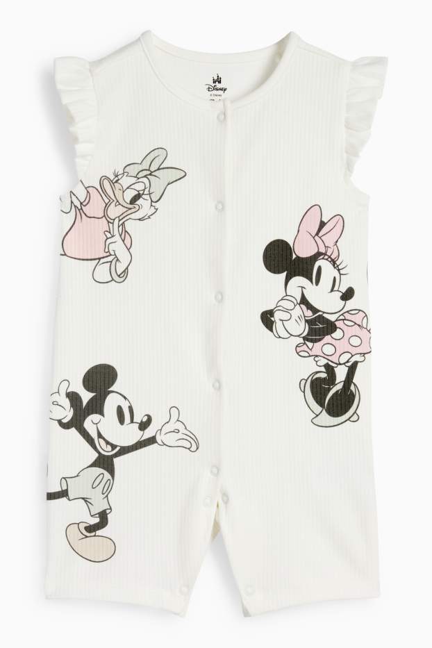 Baby Mädchen - Disney - Baby-Schlafanzug - gerippt - cremeweiss