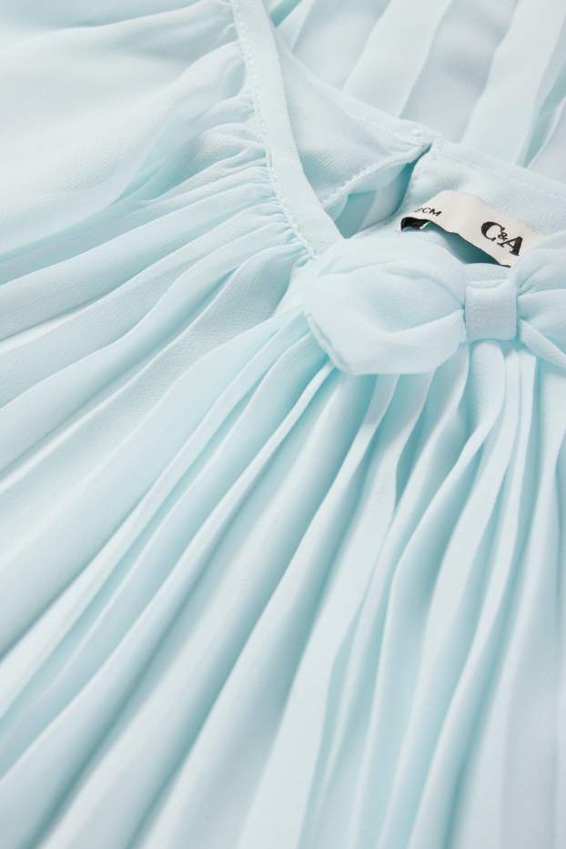 Kinder Mädchen - Plissee-Kleid - hellblau