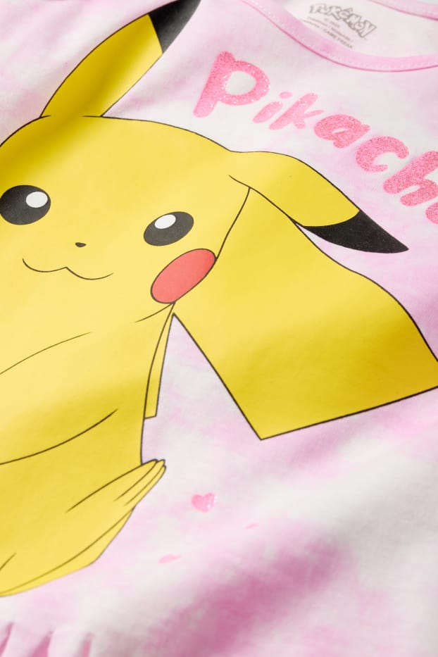 Bambine - Pokémon - Pikachu - top con frange - fantasia - rosa
