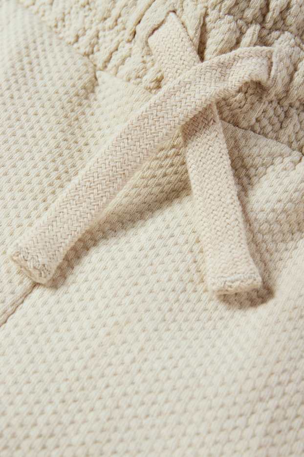 Children Boys - Bermuda shorts - textured - light beige