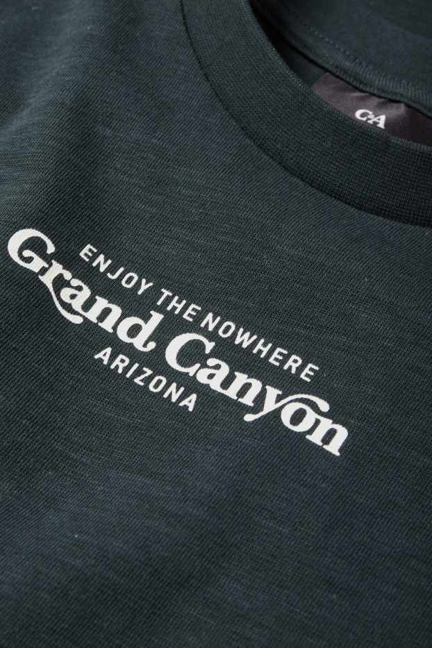 Heren - T-shirt - relaxed fit - zwart