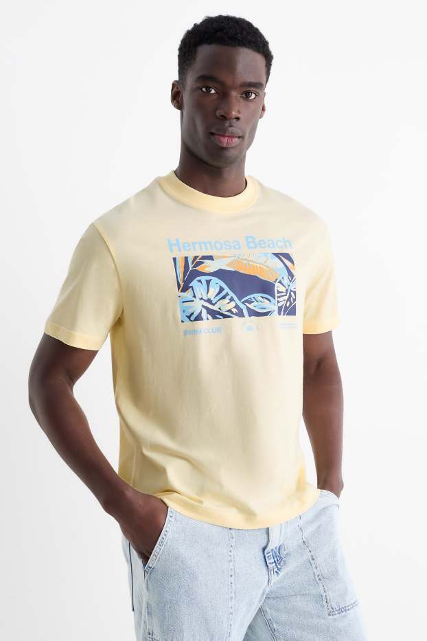 Uomo - T-shirt - relaxed fit - giallo chiaro