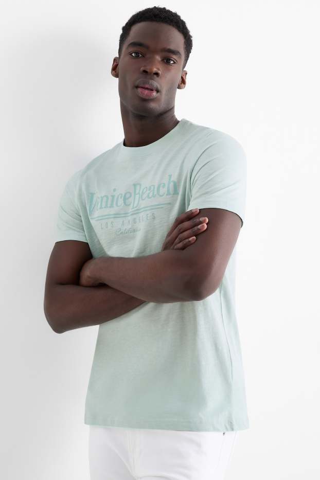 Home - Samarreta de mànigues curtes - regular fit - verd menta