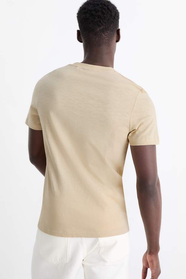 Uomo - T-shirt - regular fit - beige