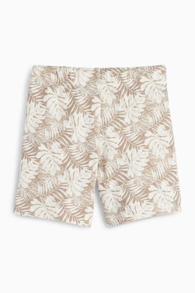 Enfants garçons - Short - à motif - finition texturée - beige clair