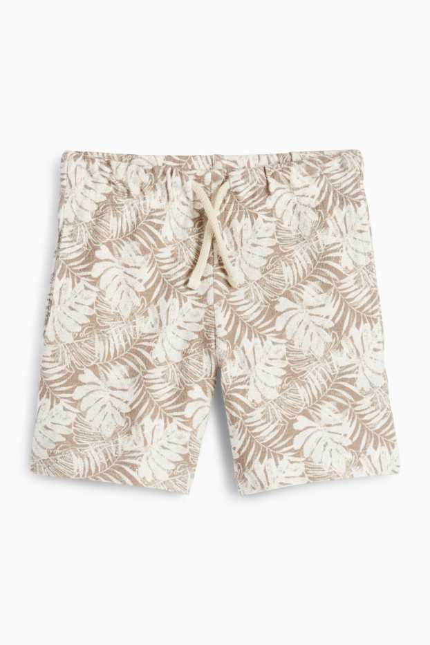 Enfants garçons - Short - à motif - finition texturée - beige clair