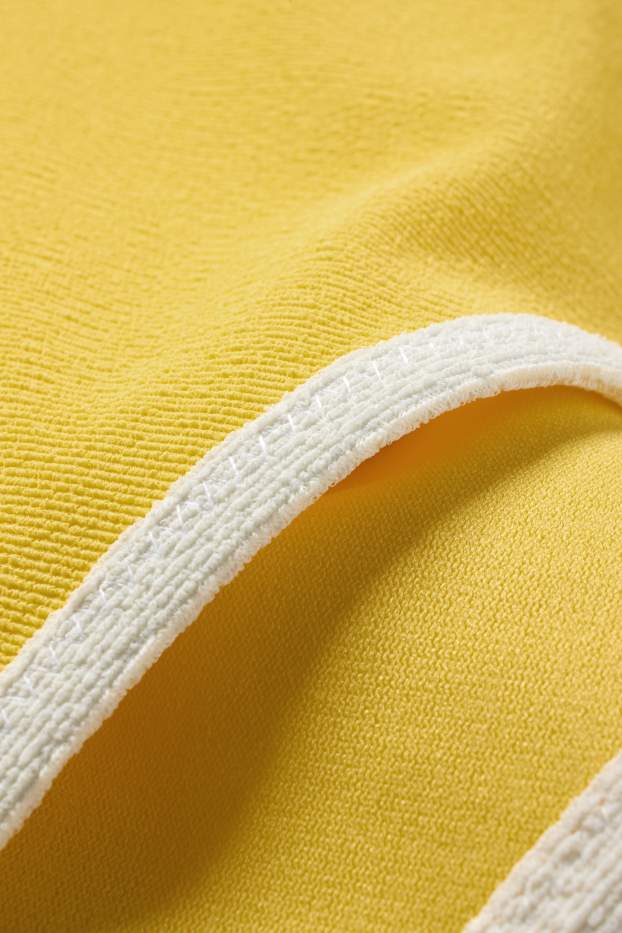 Damen - Badeanzug - wattiert - LYCRA® XTRA LIFE™ - strukturiert - gelb