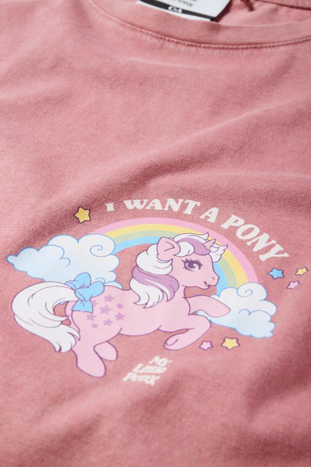 Femei - Tricou - supradimensionat - Micul meu ponei - roz închis