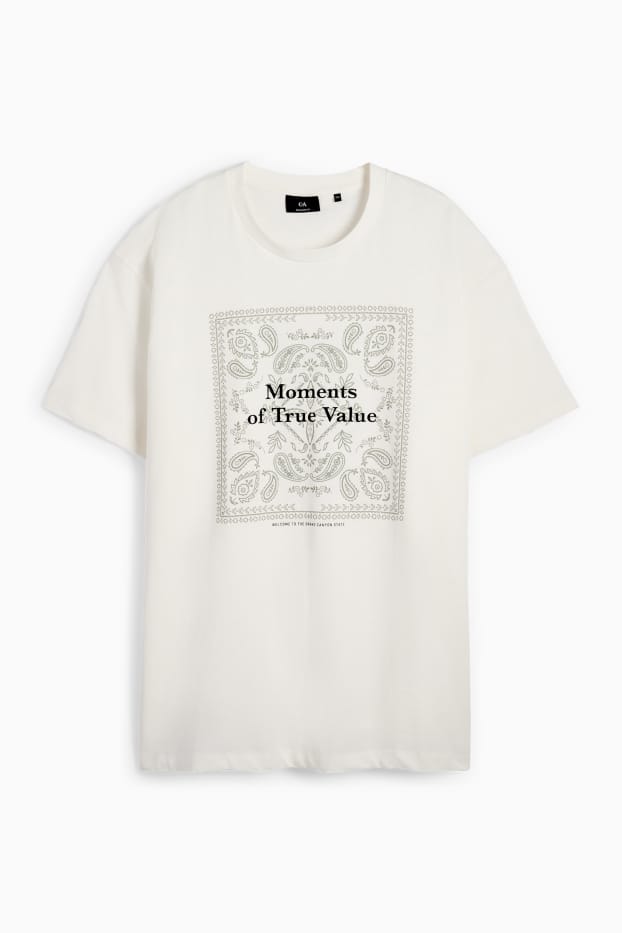 Uomo - T-shirt - relaxed fit - bianco