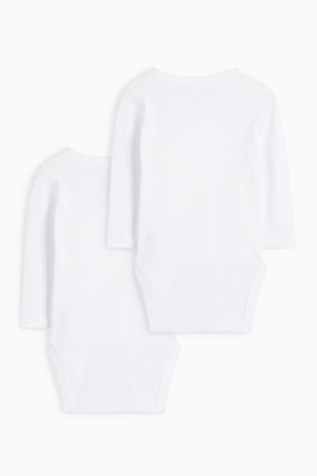 Unisex - Multipack 2er - Baby-Wickelbody - weiss