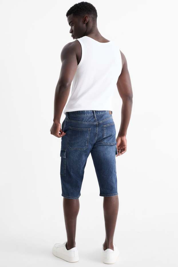 Herren - Jeans-Bermudas - LYCRA® - dunkeljeansblau