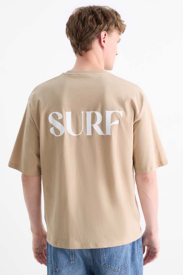 Men - T-shirt - relaxed fit - beige