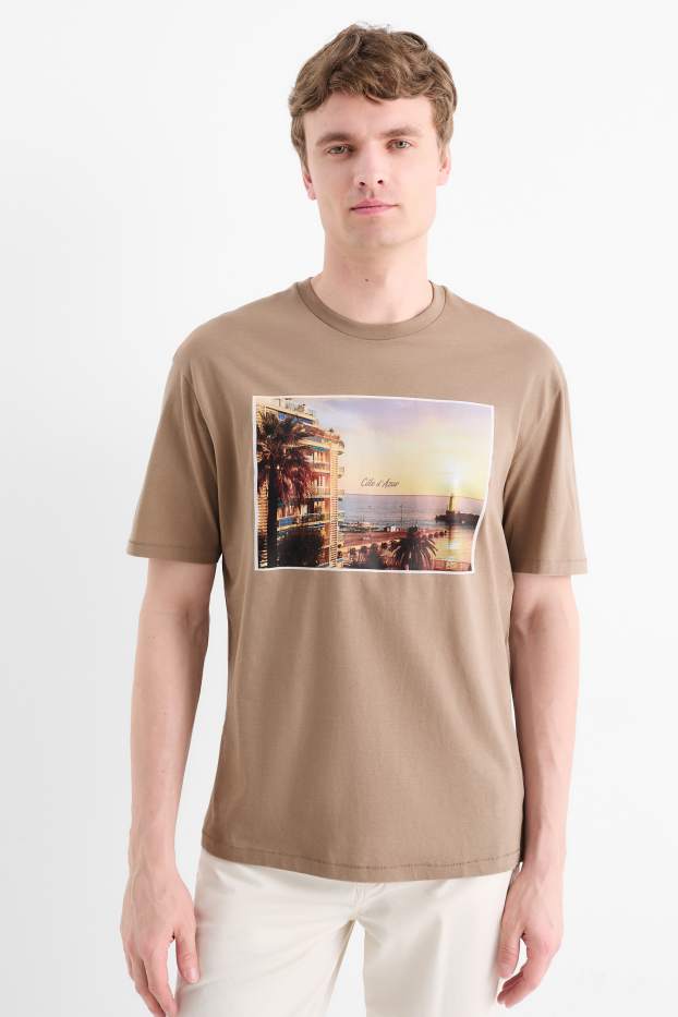 Herren - T-Shirt - Relaxed Fit - taupe