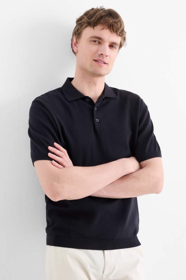 Hommes - Polo - bleu foncé