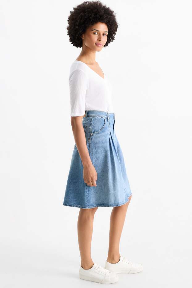 Mujer - Falda vaquera - vaqueros - azul claro