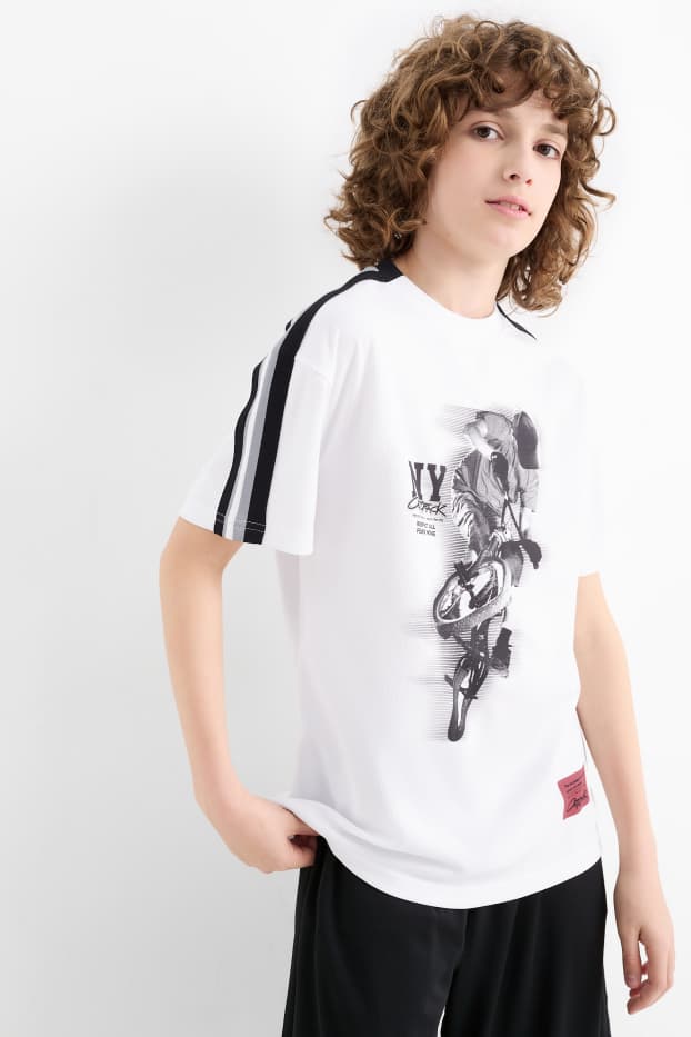 Bambini - T-shirt sportiva - BMX - bianco crema