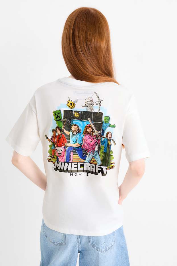 Kinder Mädchen - Minecraft - Kurzarmshirt - weiß