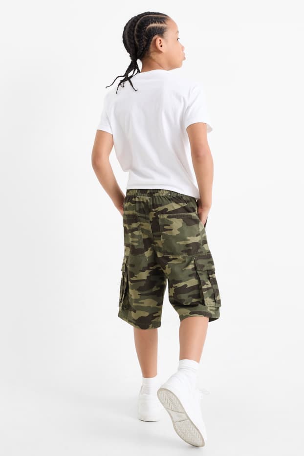 Enfants garçons - Short cargo - à motif - camouflage