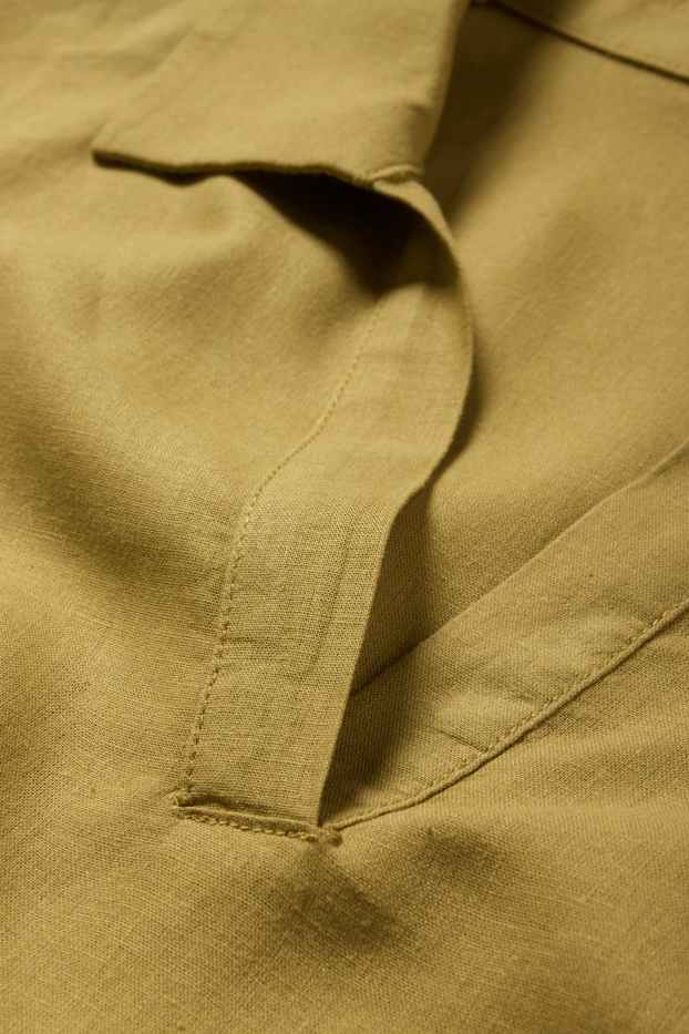 Women - Tunic - linen blend - khaki