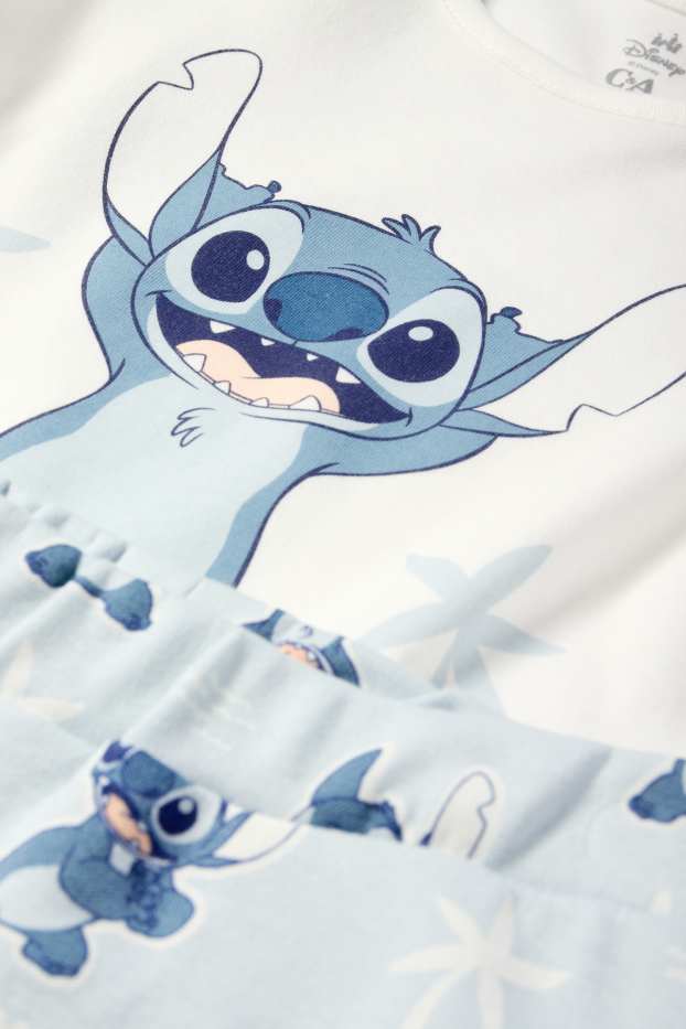 Miminka - chlapci - Lilo & Stitch - pyžamo pro miminka - 2dílné - bílá / světle modrá
