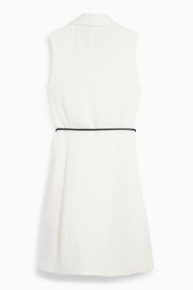 Dames - Lang vest - regular fit - wit