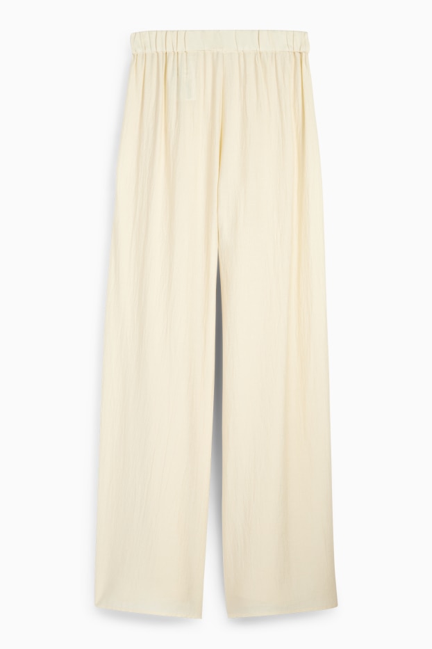 Femmes - Pantalon de plage - high waist - loose fit - beige clair