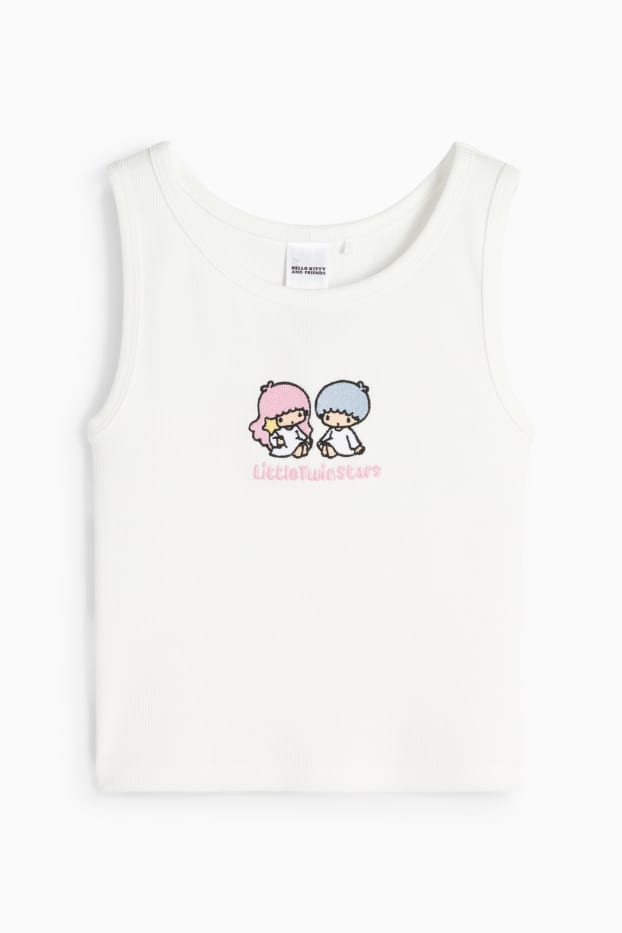 Kinder Mädchen - Hello Kitty and Friends - Top - gerippt - weiss
