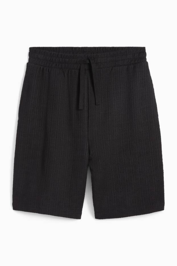 Herren - Shorts - strukturiert - schwarz