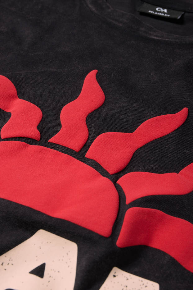 Men - T-shirt - relaxed fit - black