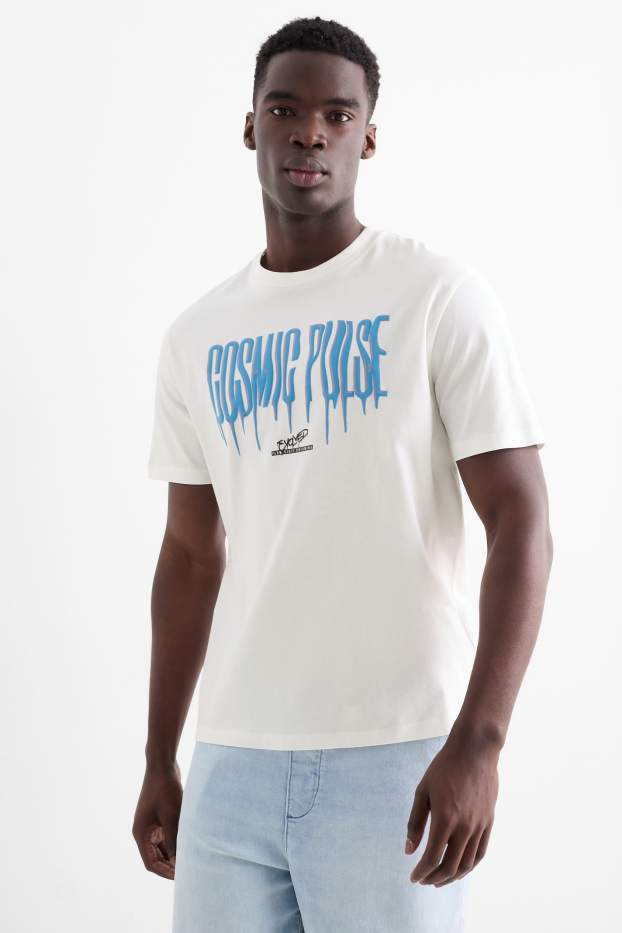 Men - T-shirt - relaxed fit - white
