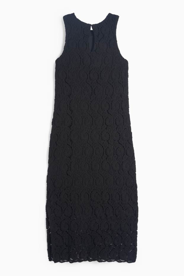 Femei - Rochie croșetată - negru