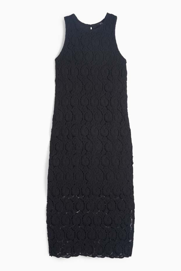 Femei - Rochie croșetată - negru