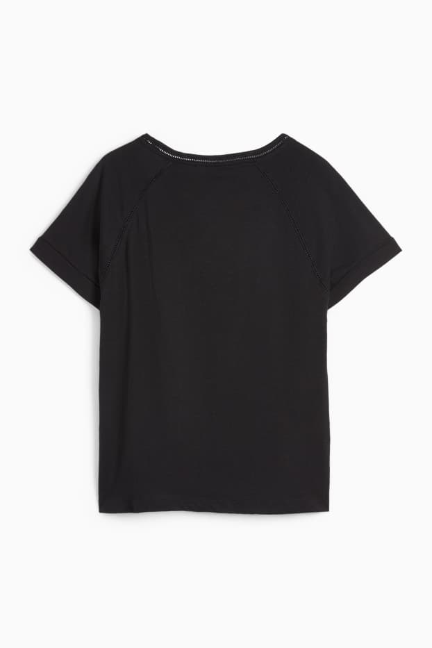 Femmes - T-shirt - regular fit - noir