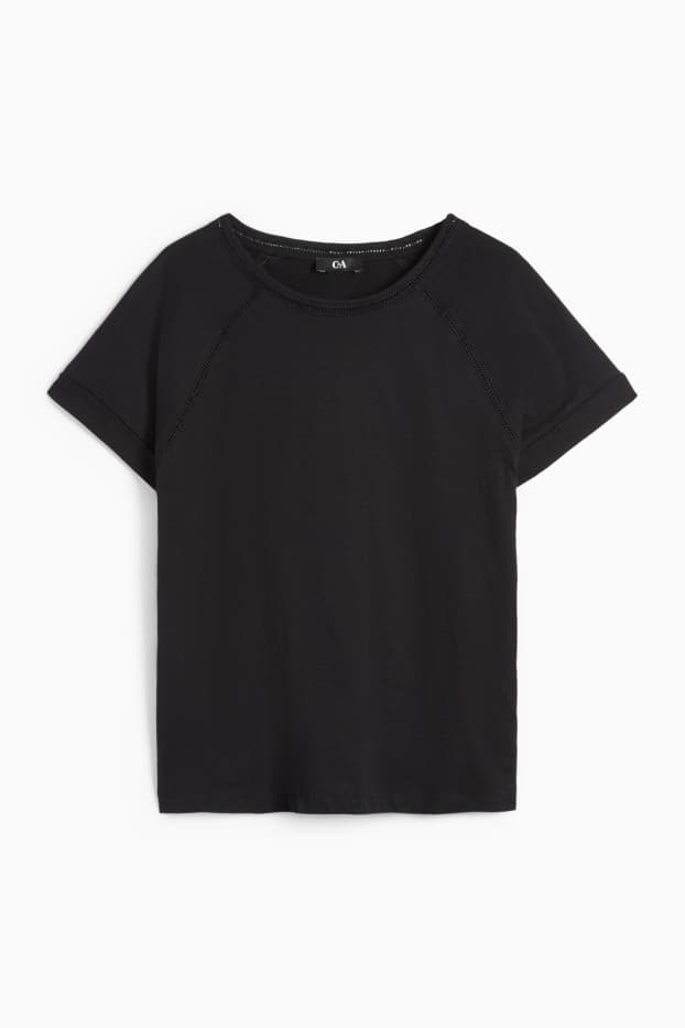 Femmes - T-shirt - regular fit - noir