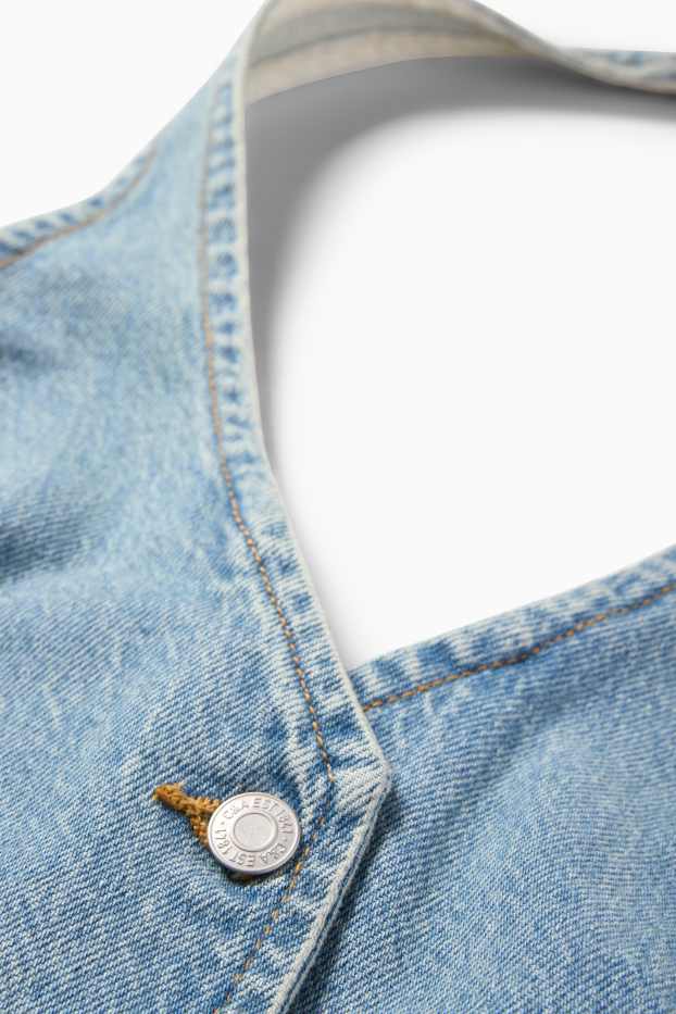 Damen - Jeans-Weste - Regular Fit - helljeansblau