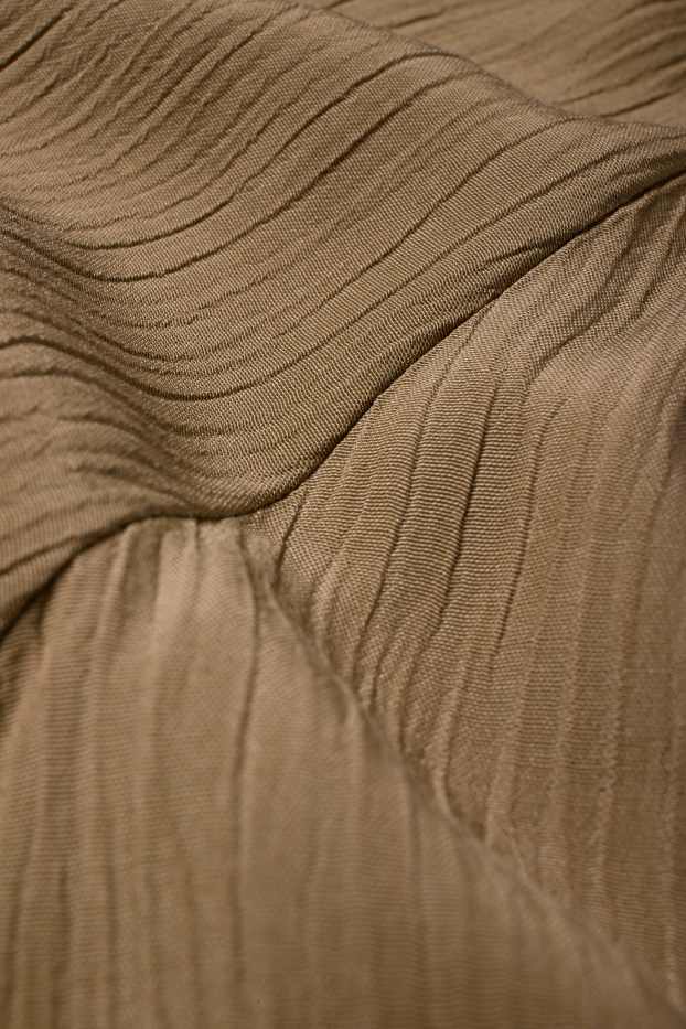 Women - Viscose A-line dress - khaki