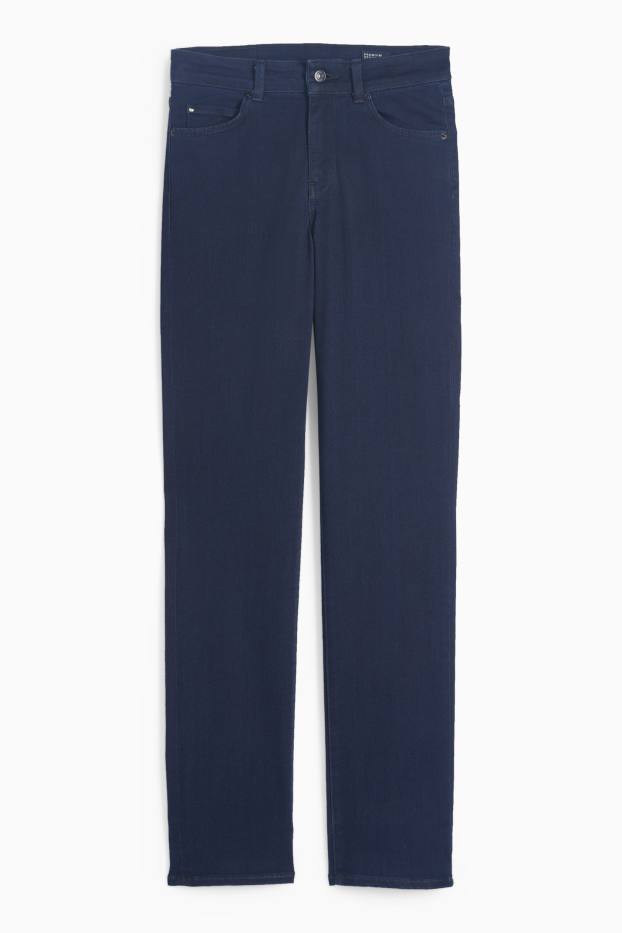 Damen - Premium Denim by C&A - Straight Jeans - Mid Waist - dunkeljeansblau