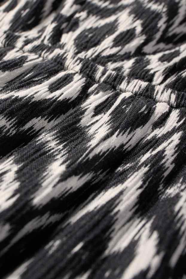 Kinderen: meisjes - Jurk - met patroon - zwart / wit