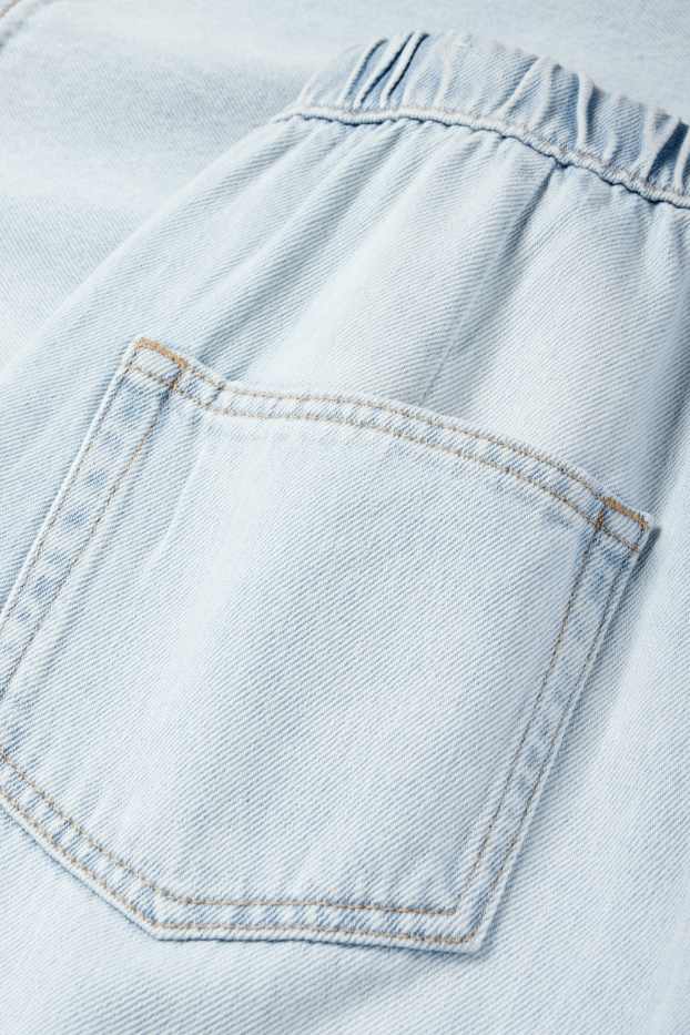 Dona - Wide leg jeans - mid waist - texà blau clar