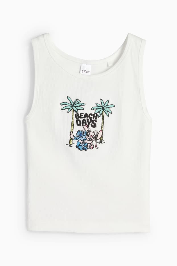 Copii - Fete - Lilo & Stitch - top - reiat - alb